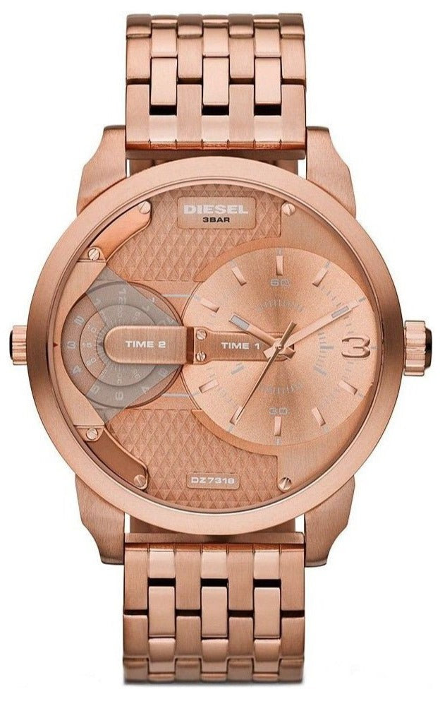 Diesel DZ7318 Mini Daddy Men's Watch - Rose Gold Dial & Rose Gold Stainless Steel Strap