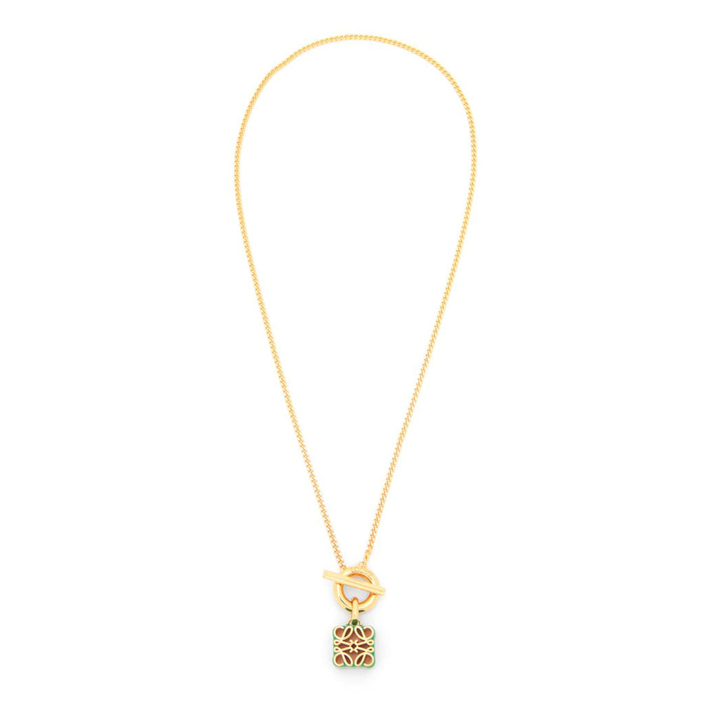 18K LOEWE Anagram Pendant Necklace
