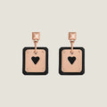 18K As De Celine Black Hermes Earrings