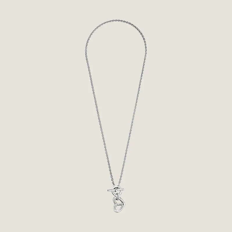18K Cache-coeur Amulette Pendant Hermes Necklace
