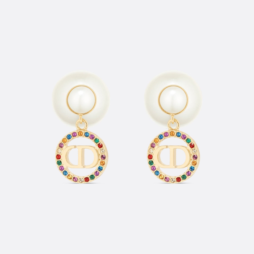 18K Dior Tribales Multicolor Crystals Earrings