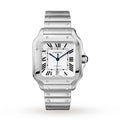Santos de Cartier Large Model Watch - 40mm, Steel, Silver Dial