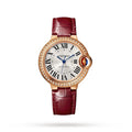 Ballon Bleu de Cartier 33 Watch - 33mm, 18K Rose Gold, Alligator Leather, Silver Dial