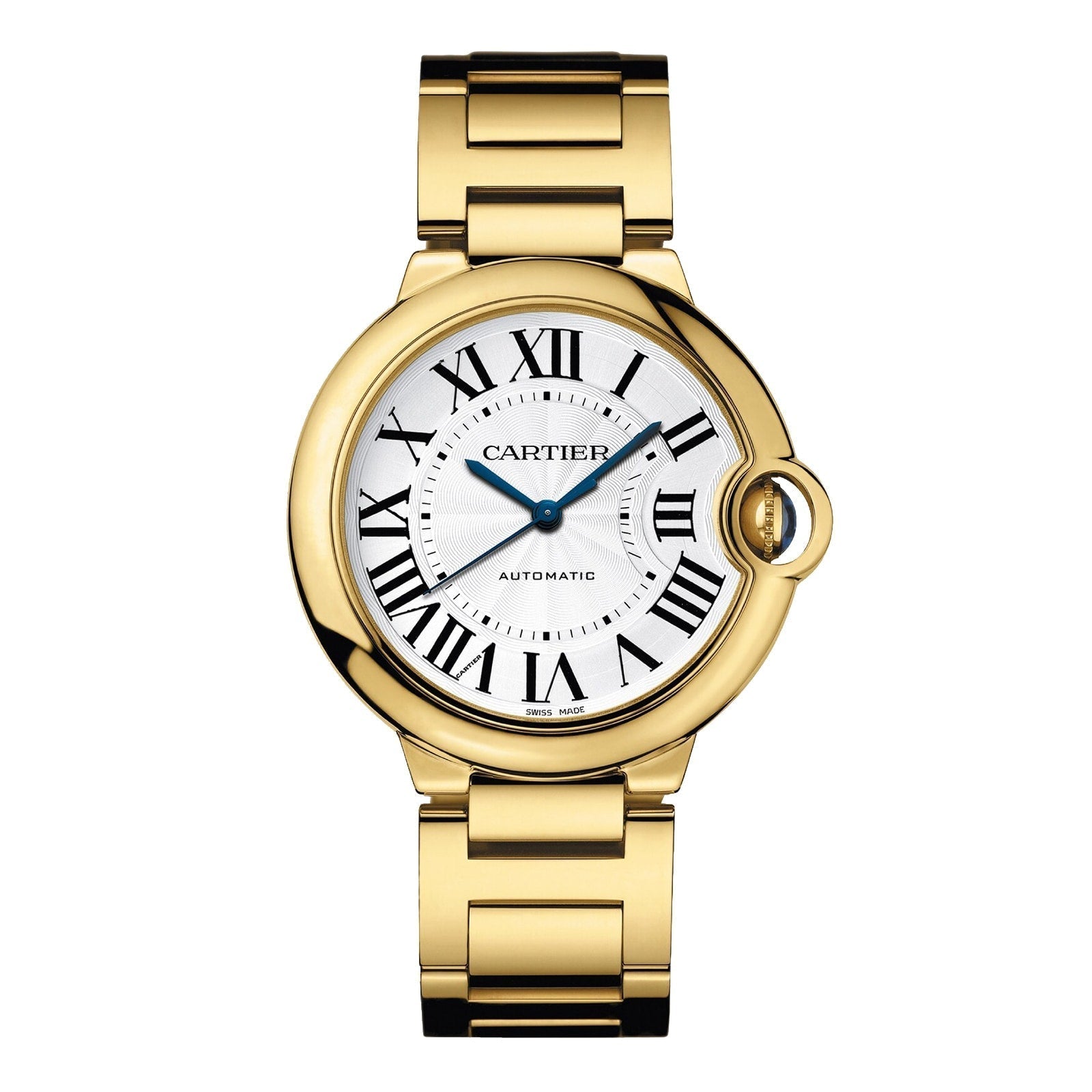 Ballon Bleu de Cartier 36 Watch - 36mm, 18K Yellow Gold, Silver Dial
