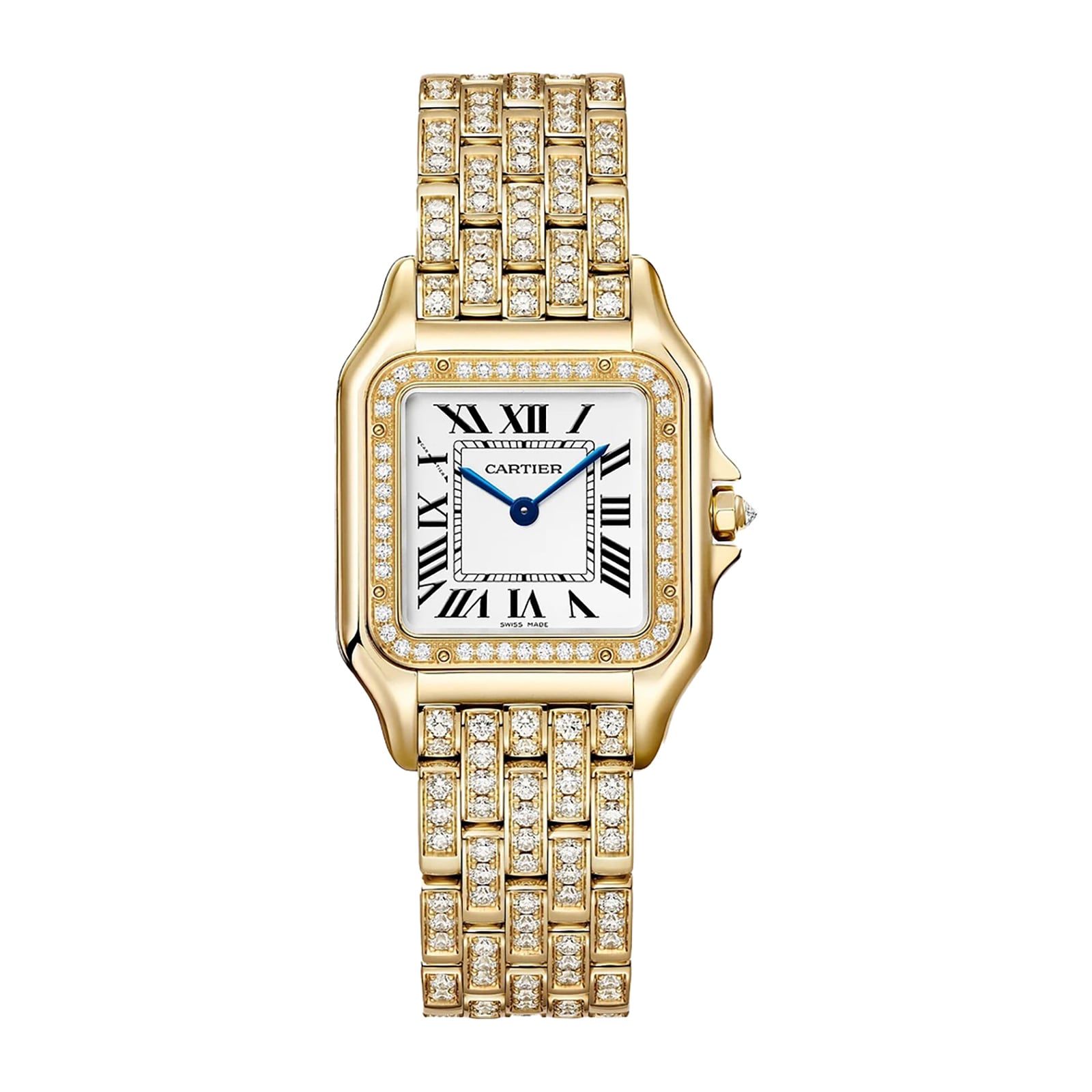 Panthère de Cartier Medium Model Watch - 27mm, 18K Yellow Gold, White Dial