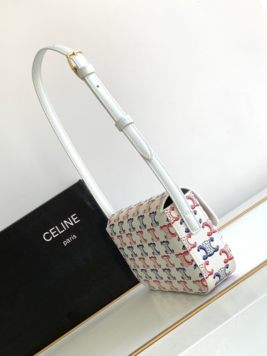 CELINE COLORFUL TRIPHOME 20 COWHIDE LEATHER