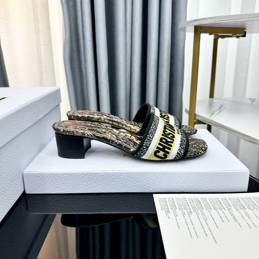 DIOR CD Mule Dway Heeled Slide 45mm Style 60