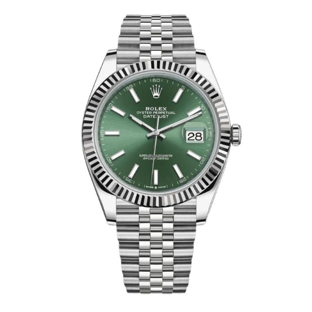 Rolex Datejust Green Dial Jubilee Bracelet 41mm Watch