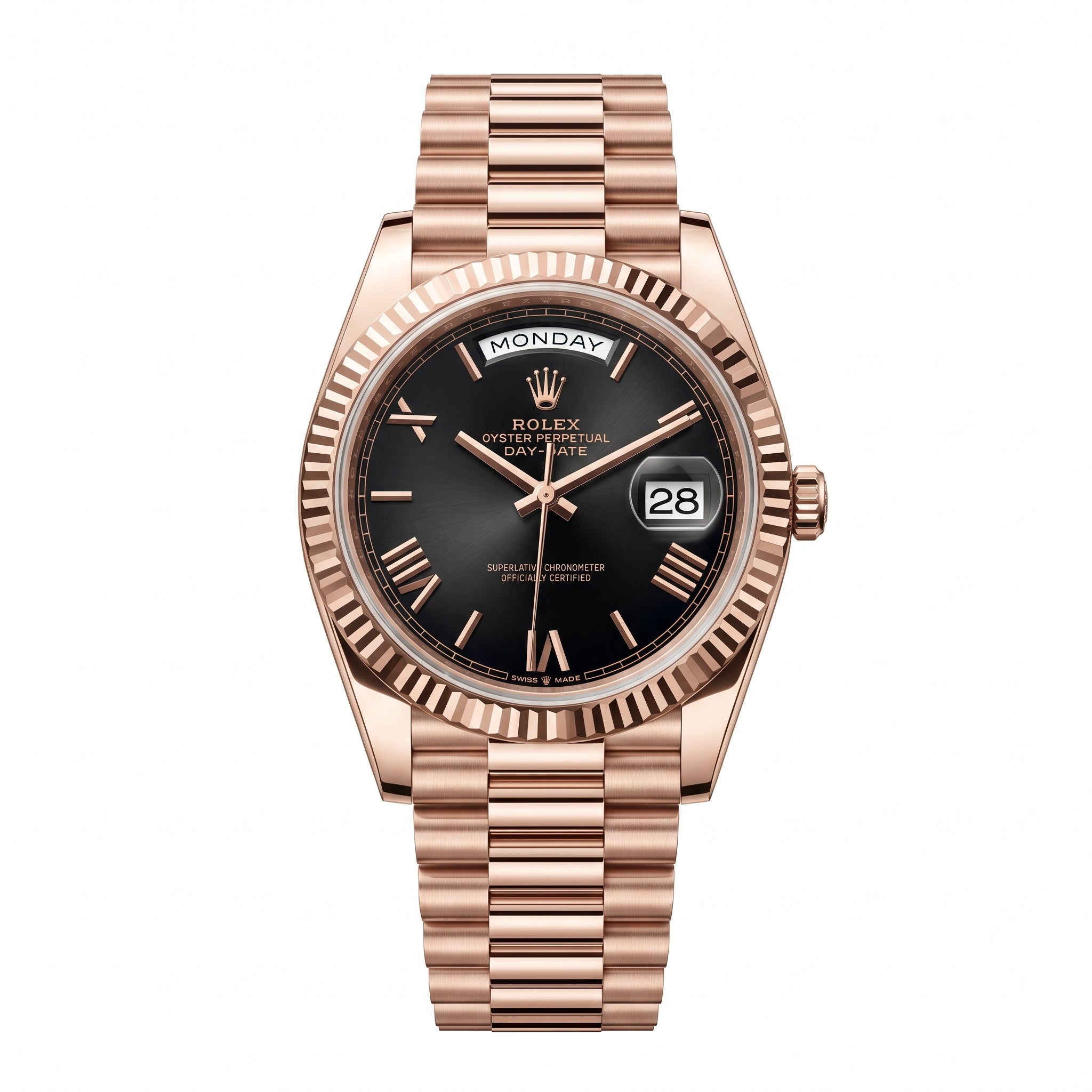 Rolex Day Watch - Date 40 228235 Everose Gold "Black" President