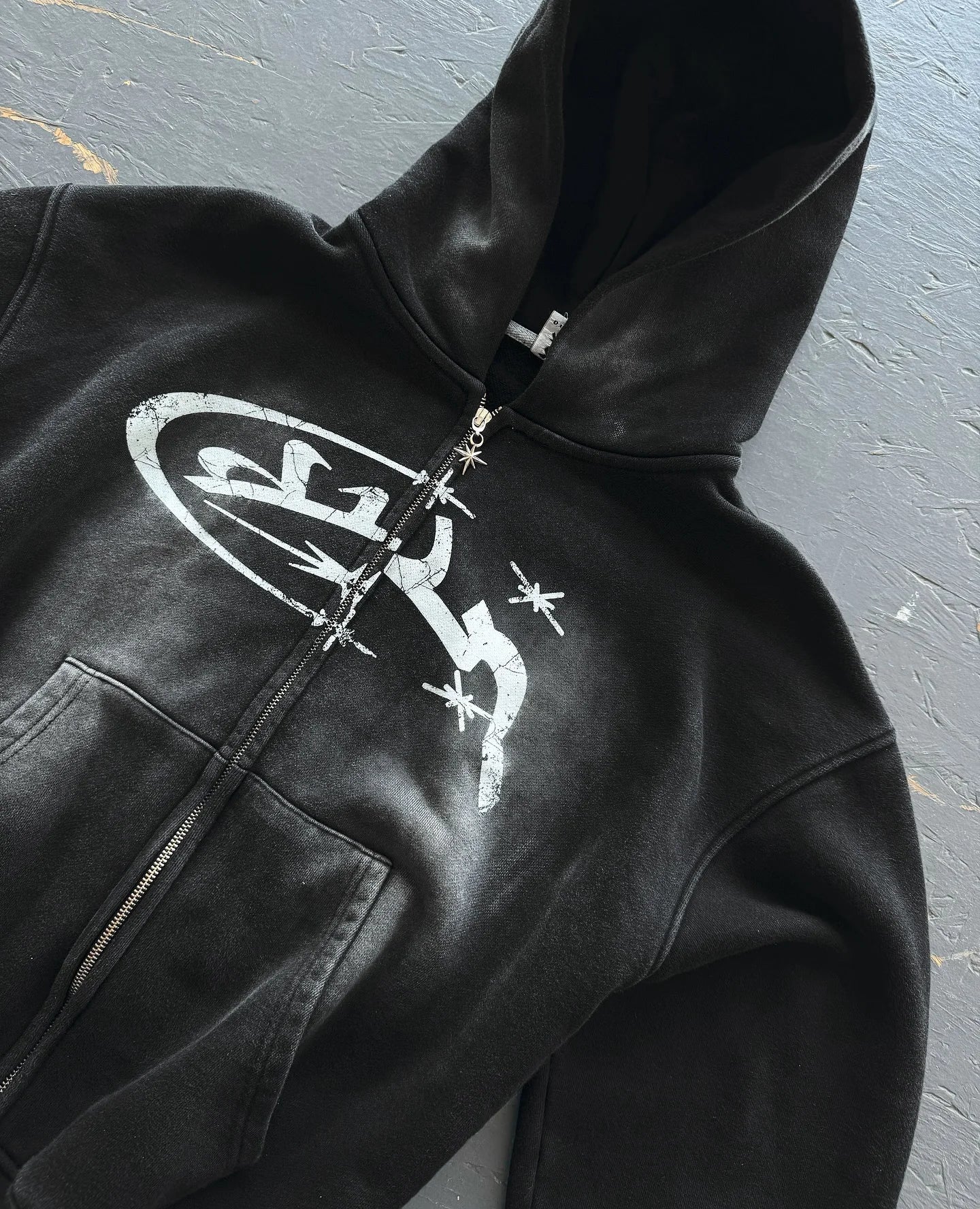 Y2k Vintage Fashion Print Zip Up Hoodie