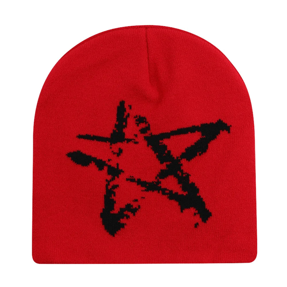 Retro Star Print Beanies