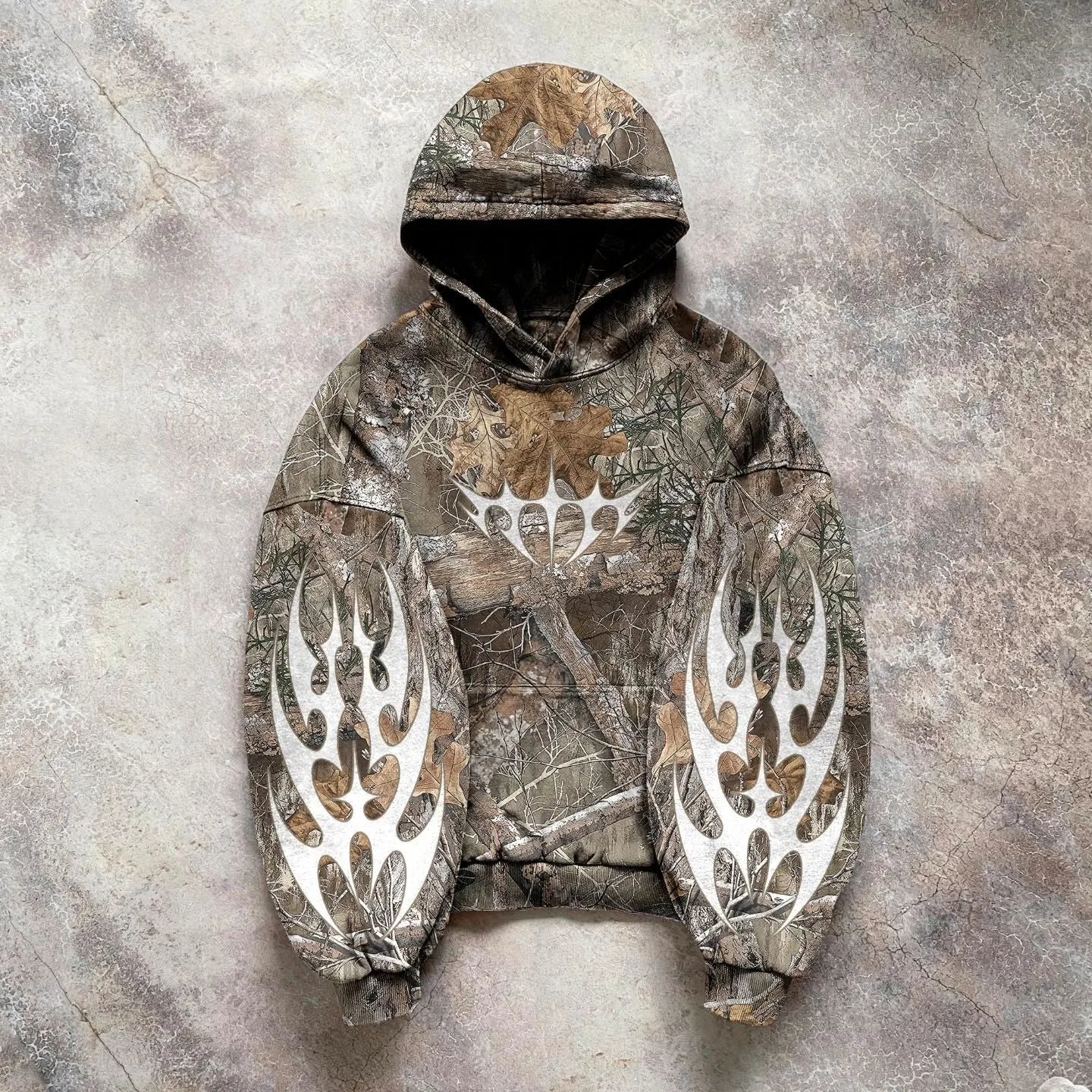 Y2k Camouflage Men`s Hoodie