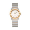 Omega Constellation Quartz Yellow Gold and Steel 28mm Watch - White on Bracelet