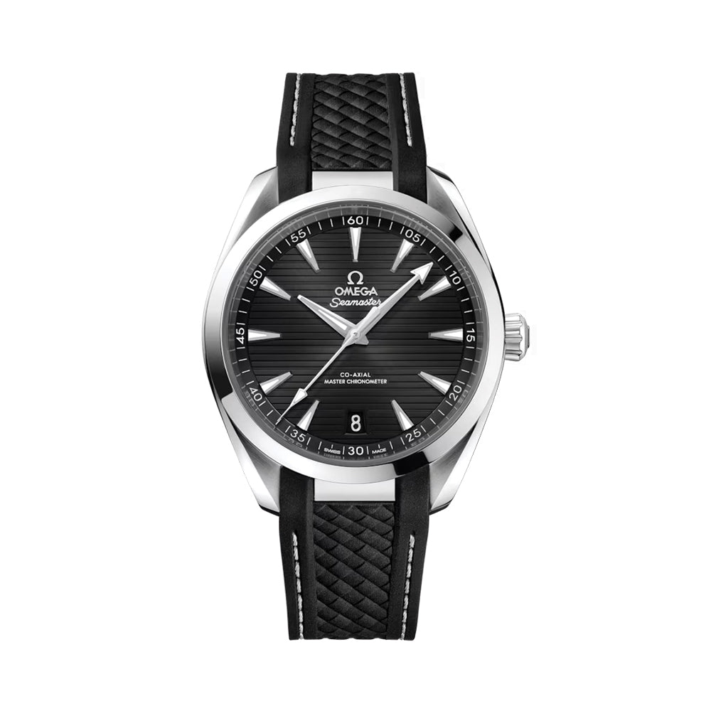 Omega Seamaster Aqua Terra 150M 41mm Watch - Black on Rubber Strap