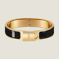18K Clic Cadenas Black Hermes Bracelet
