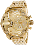 Diesel DZ7287 Big Daddy Analog Men's Watch - Gold Dial & Gold Stainless Steel Strap