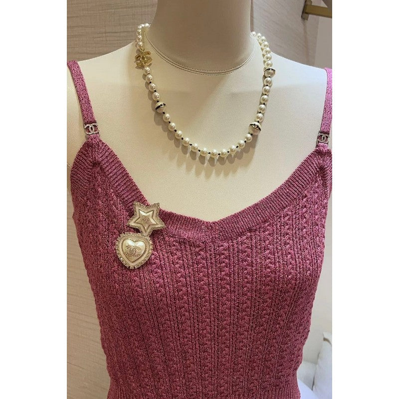 18K  Chanel Star Pearl Brooch