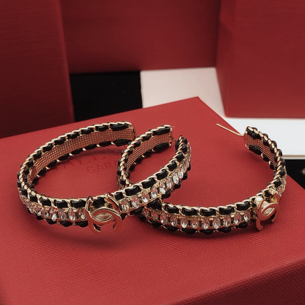 18K  Chanel Strass Earrings