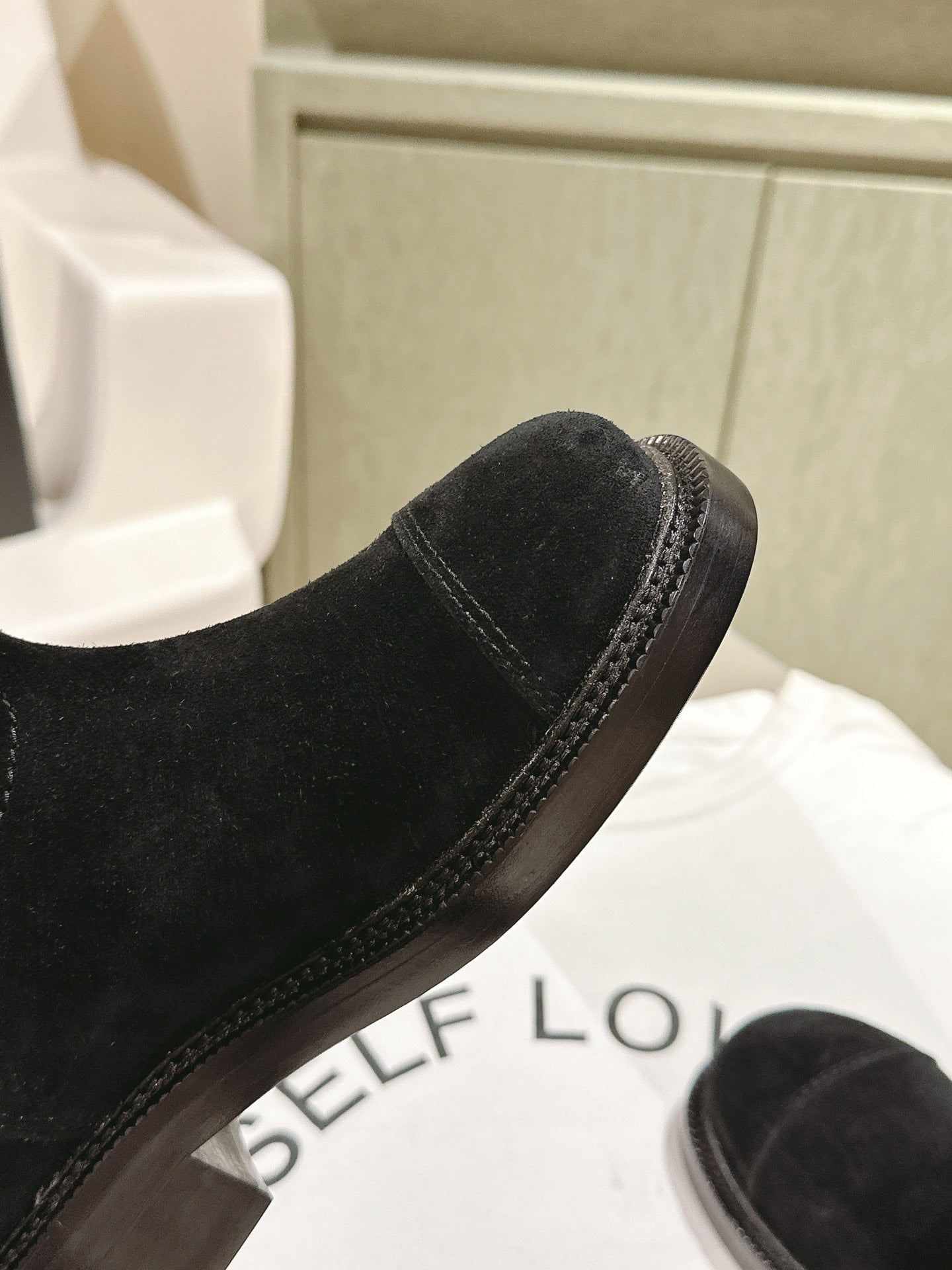 CHANEL HIGH BOOTS BLACK SUEDE CALFSKIN