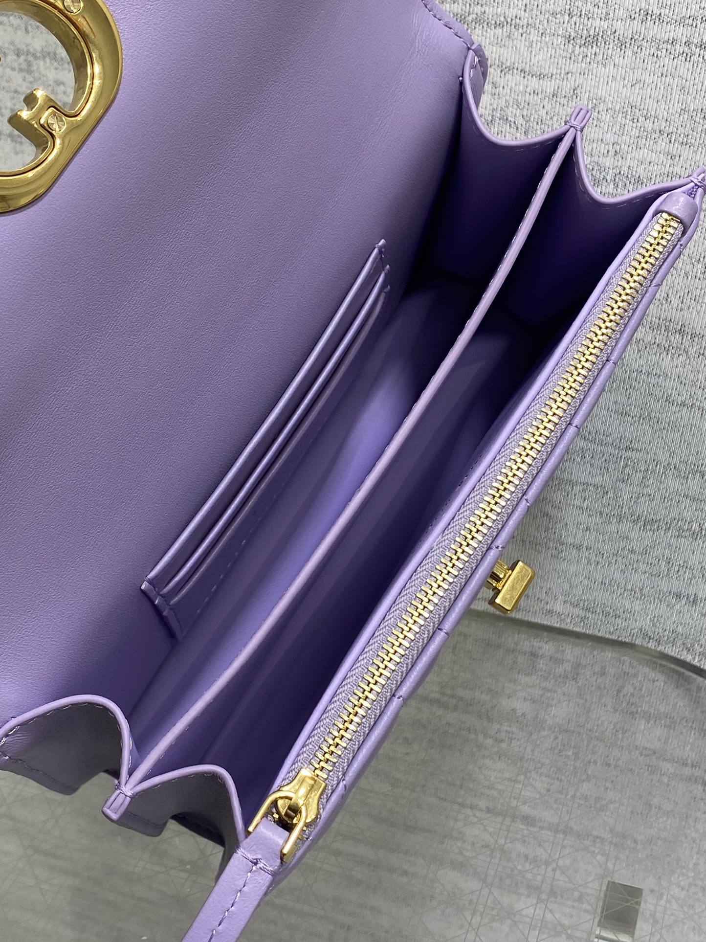 DIOR MISS CARO MINI BAG 17 IN BABY PURPLE MACROCANNAGE LAMBSKIN