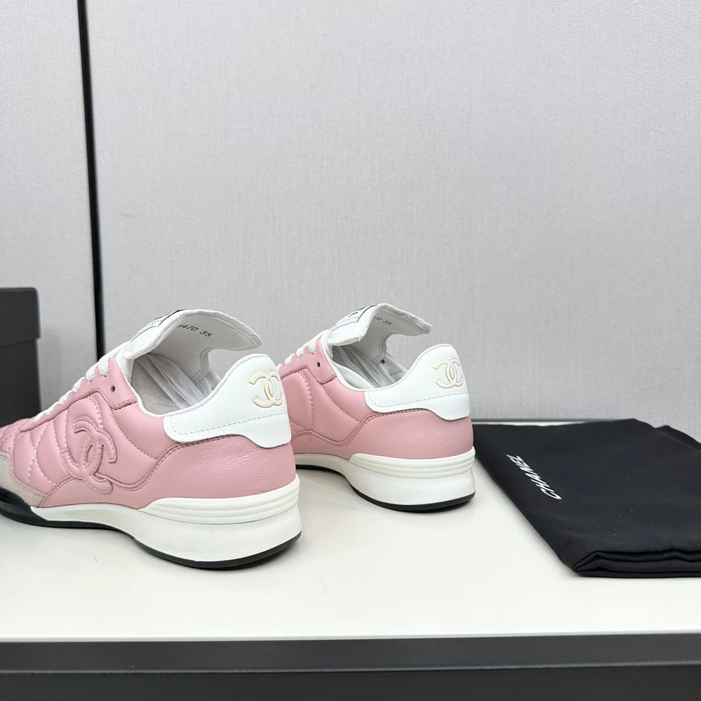 CHANEL SPORTS SHOES IN LIGHT PINK CALFSKIN
