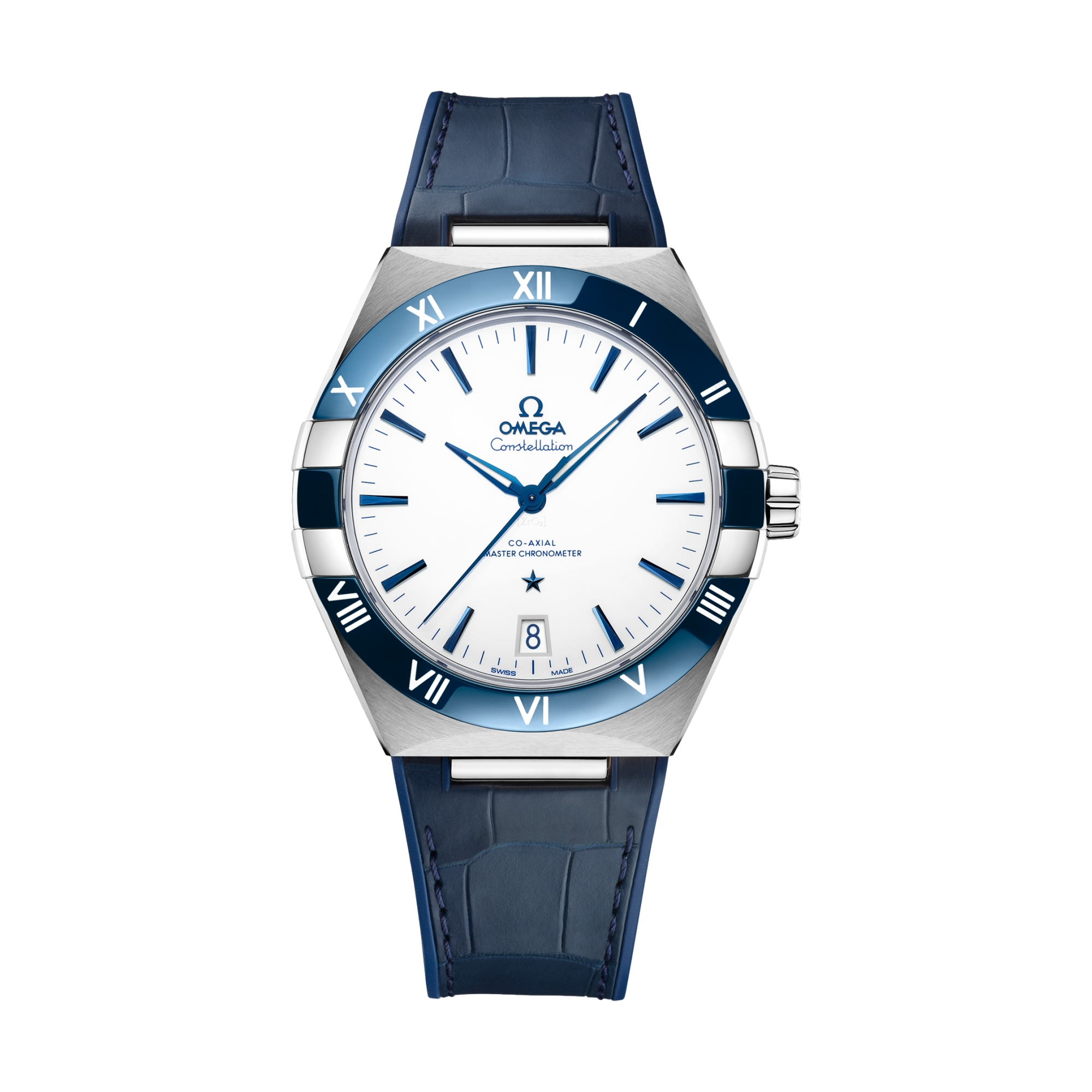Omega Constellation 41mm Watch - White on Leather Strap