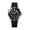 Omega Seamaster Diver 300M 42mm Watch - Black on Rubber Strap
