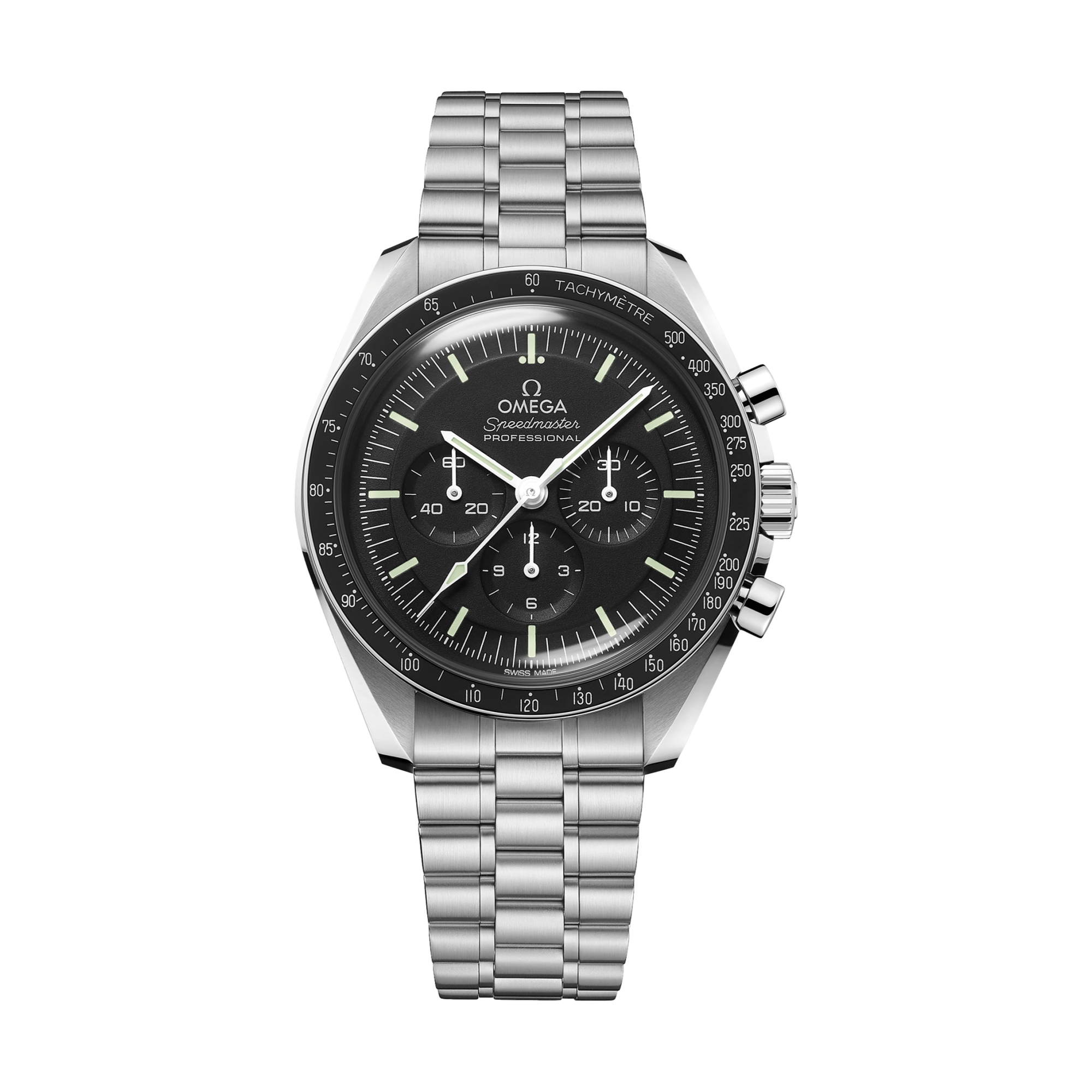 Omega Speedmaster Moonwatch Professional Hesalite 42mm Watch - Black on Bracelet
