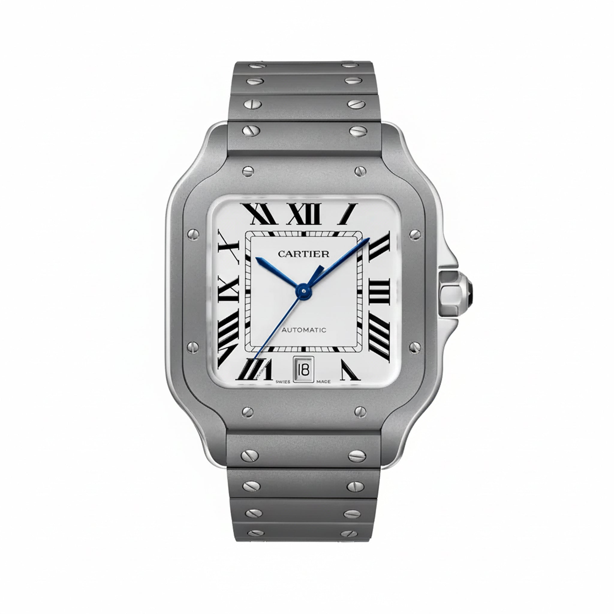 Santos De Cartier Large Model Watch - Titanium, White Dial